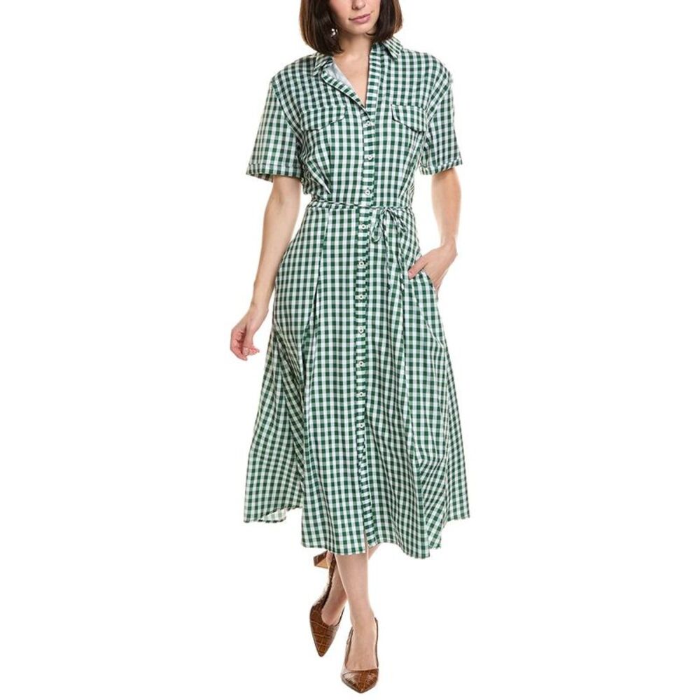 Hl Affair Womens  Short Sleeve Midi Dress, Green